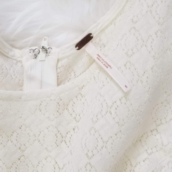 FREE PEOPLE Ivory Daisy Waist Fit & Flare Dress 8 - Picture 7 of 7